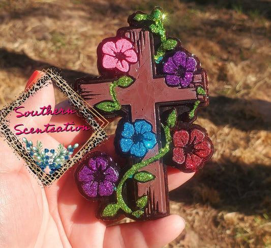 Cross with Flowers