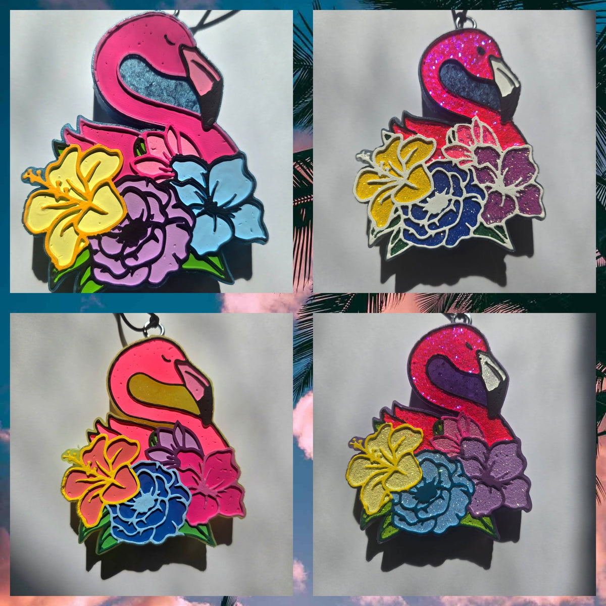 Flamingo w/ Flowers