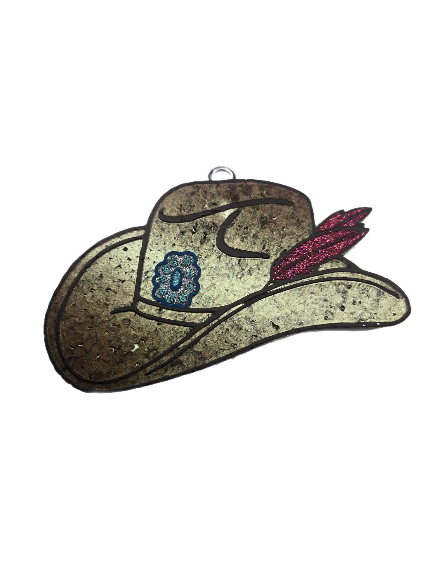 Cowgirl hat & feather