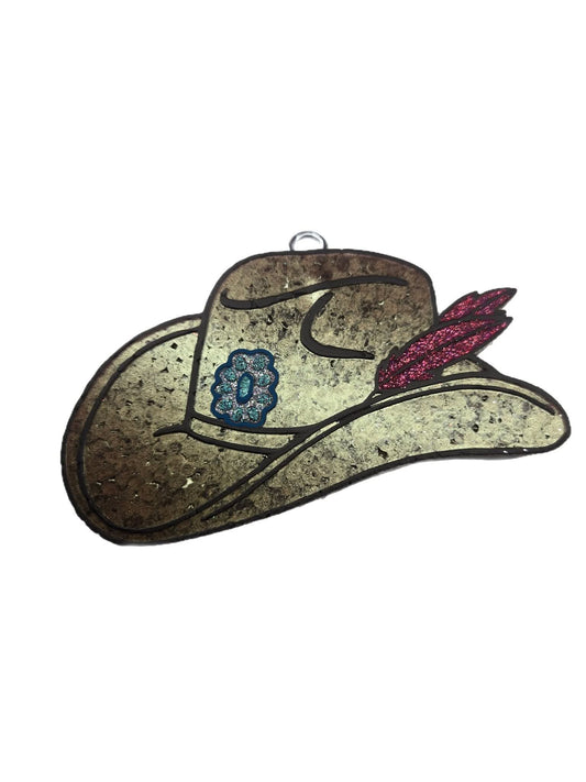Cowgirl hat & feather