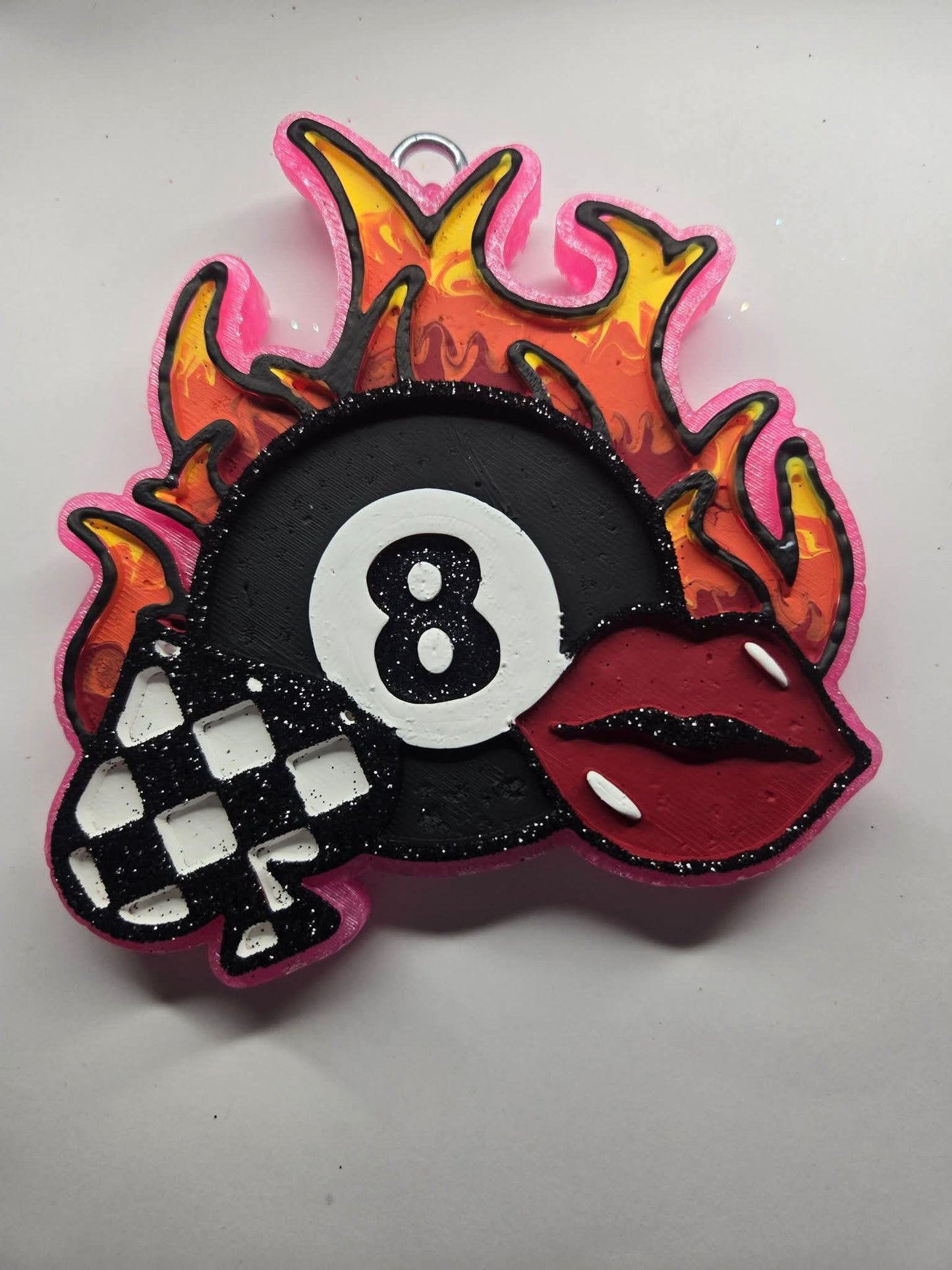 Flaming 8 ball