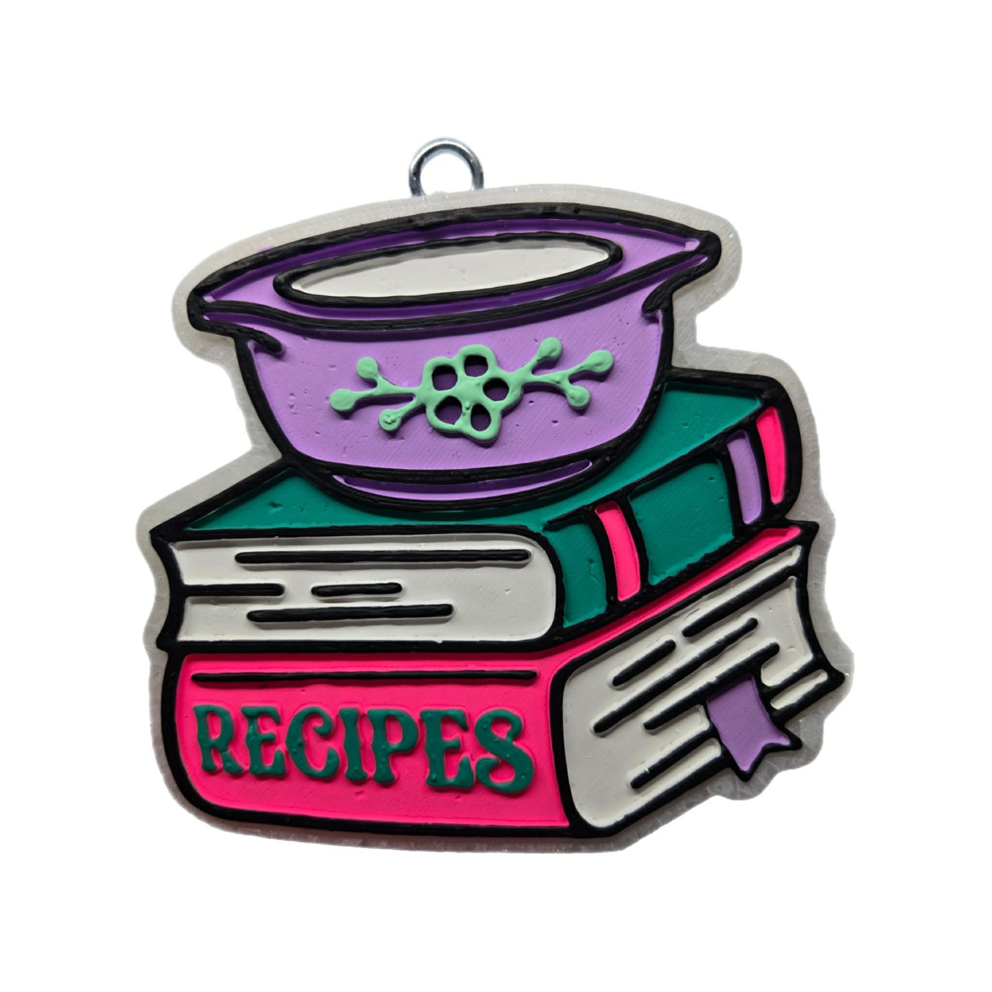 Vintage recipe book stack
