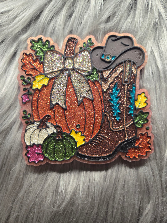 Fall western- boots & pumpkin