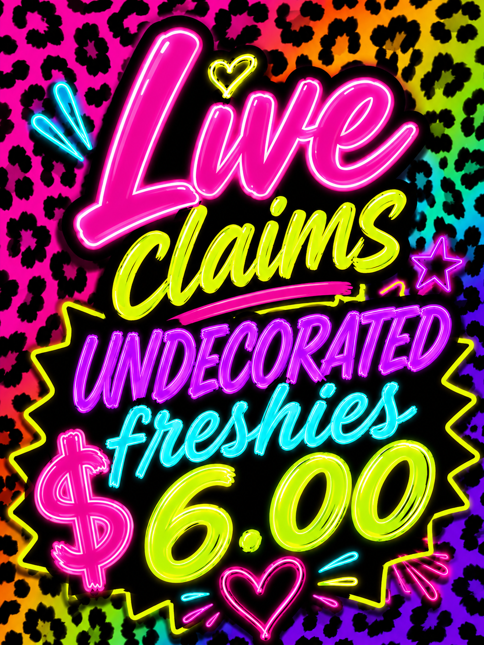 UNDECORATED Live claims