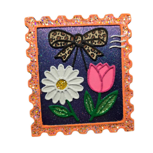 Spring flowers stamp