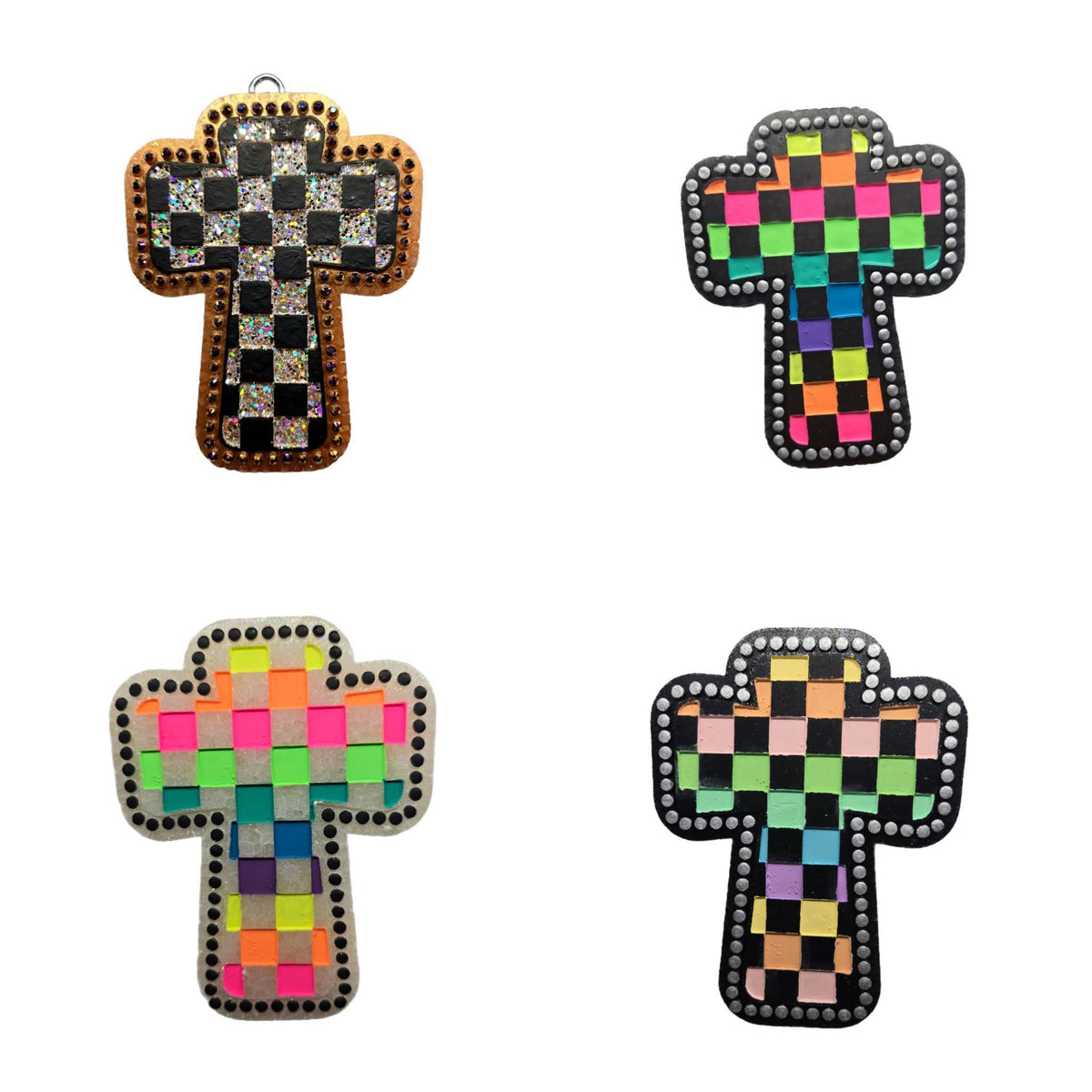 Checkered print Cross