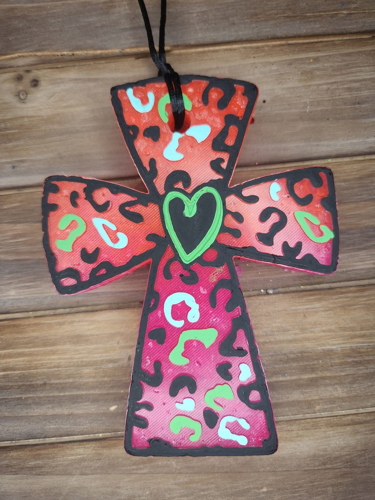Leopard print cross