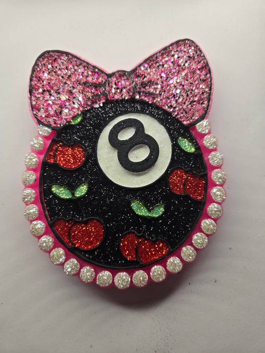 8ball with bow & cherries