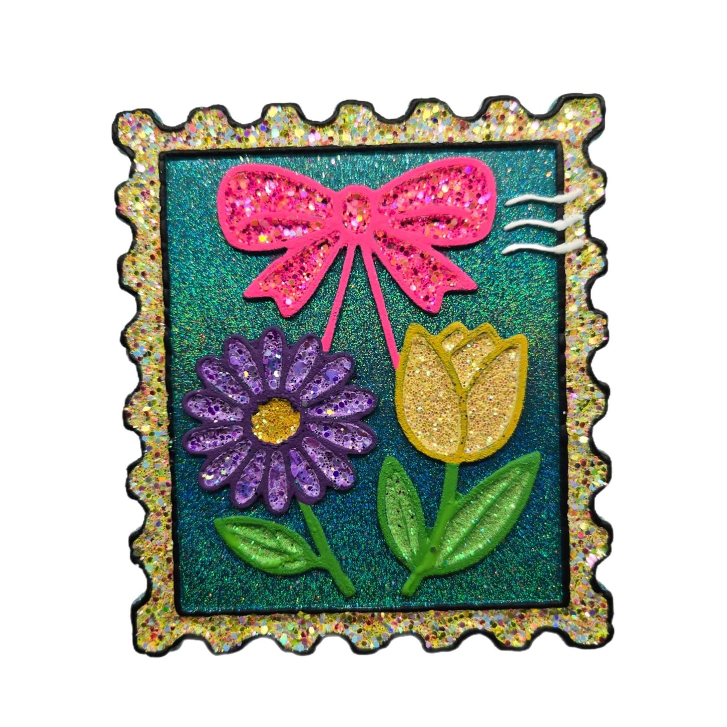Spring flowers stamp