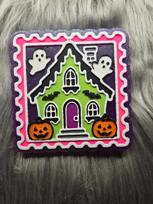 Haunted house stamp