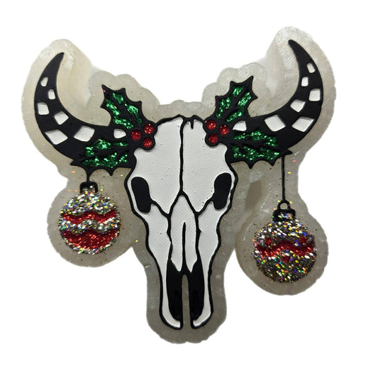 Christmas bull with ornaments