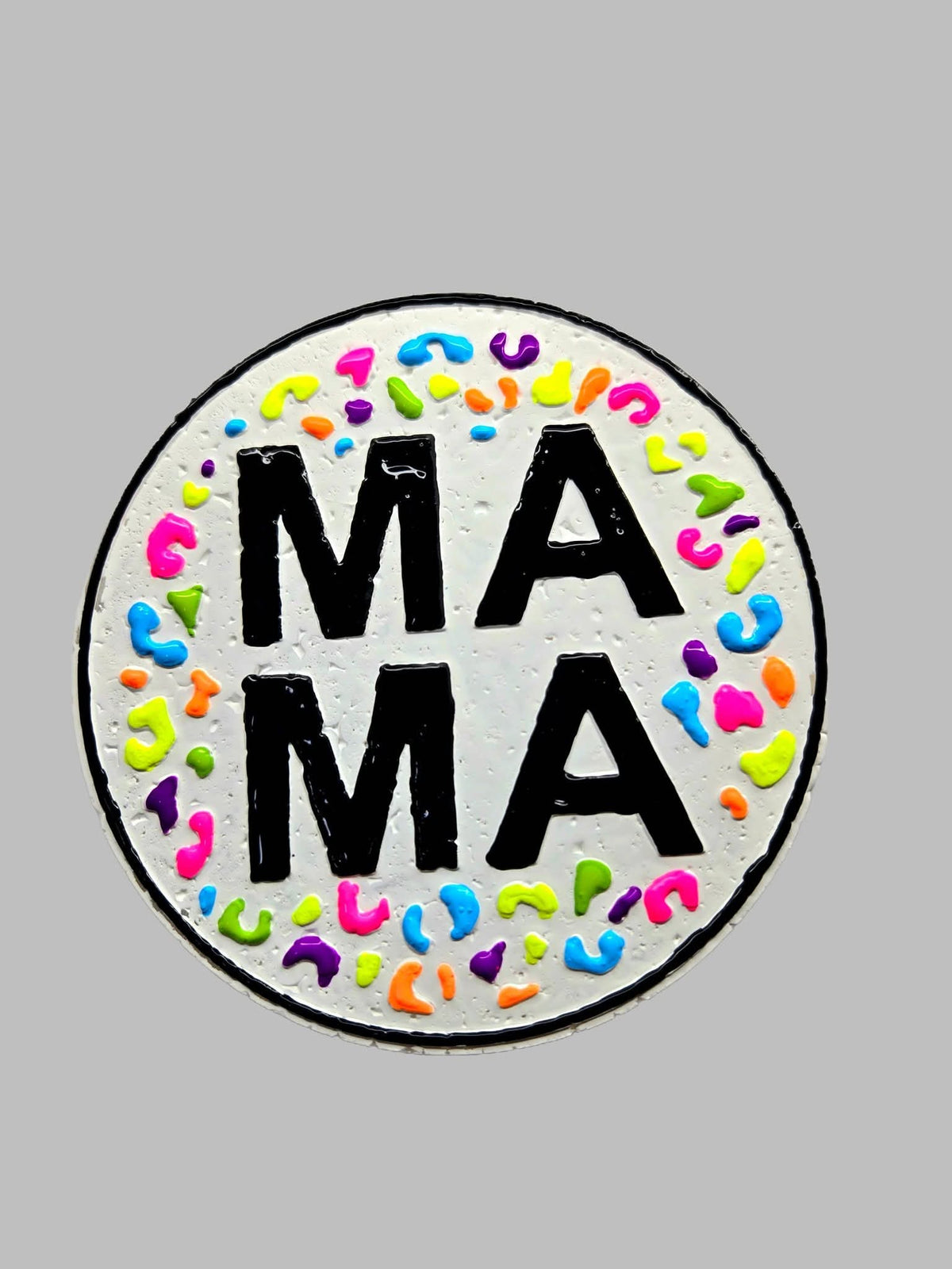 Leopard print mama round